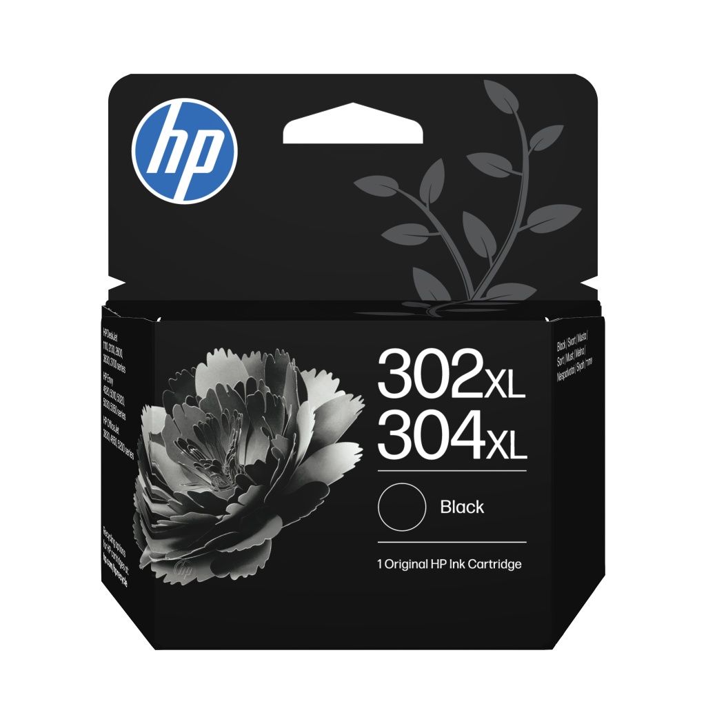 HP 302XL/304XL Black Original Ink Crtg Cartutx de tinta 1 peces Alt (XL) Rendiment Negre
