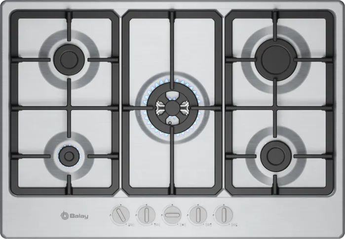 Balay 3ETX565CB Àcer inoxidable Integrat 75 cm Gas 5 zona(s)