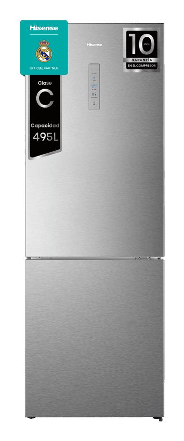 Hisense RB645N4BIC nevera-congelador Dempeus 495 L Àcer inoxidable