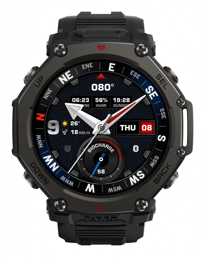Amazfit T-Rex 3 Pro 3,81 cm (1.5") AMOLED 48 mm Digital Pantalla táctil Negro GPS (satélite)