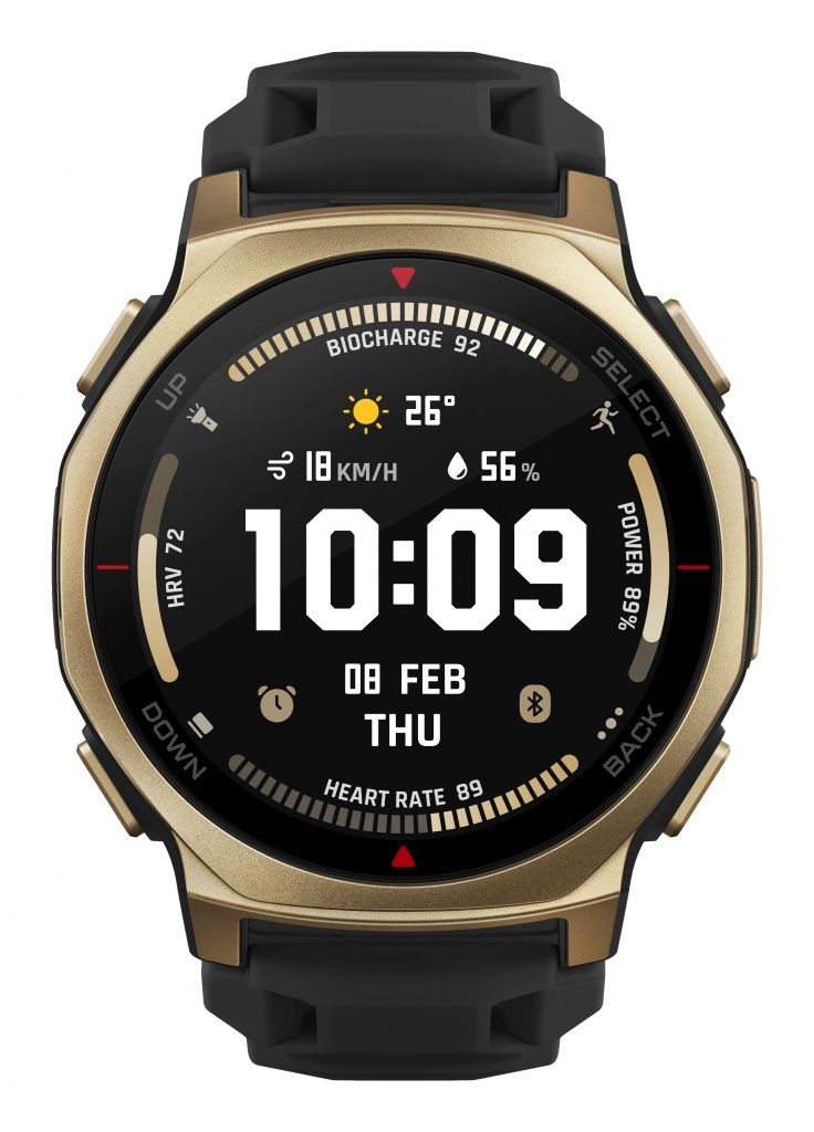Amazfit T-rex 3 Pro 3,35 cm (1.32") AMOLED 44 mm Digital 466 x 466 Pixeles Pantalla táctil Oro Wifi GPS (satélite)