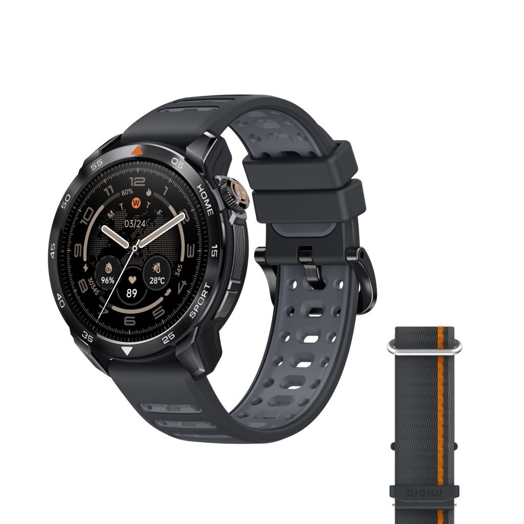 MIBRO ORAW1024G rellotge intel·ligent o rellotge esportiu 3,63 cm (1.43") AMOLED 48 mm Digital 466 x 466 Pixeles Pantalla sensible al tacte Gris GPS
