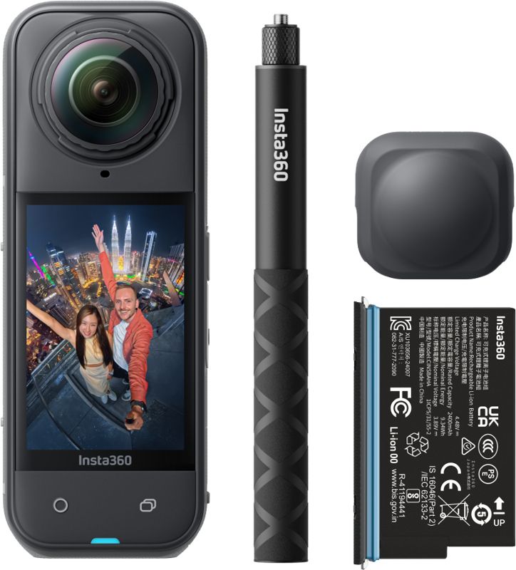 Insta360 X5 Starter Bundle càmera d'esports d'acció 72 MP 8K Ultra HD 25,4 / 1,28 mm (1 / 1.28") Wi-Fi 1,14 kg