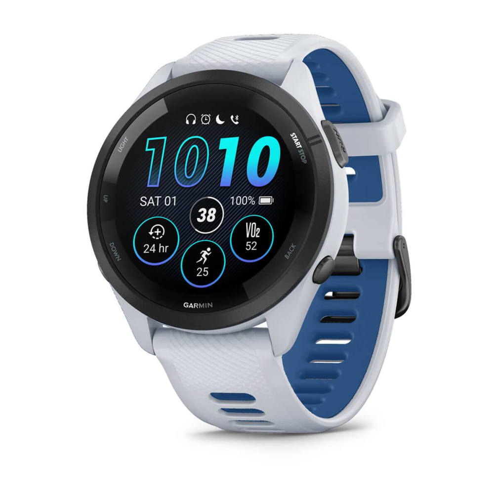 Garmin Forerunner 265 3,3 cm (1.3") AMOLED 46 mm Digital 416 x 416 Pixeles Pantalla táctil Negro, Blanco Wifi GPS (satélite)