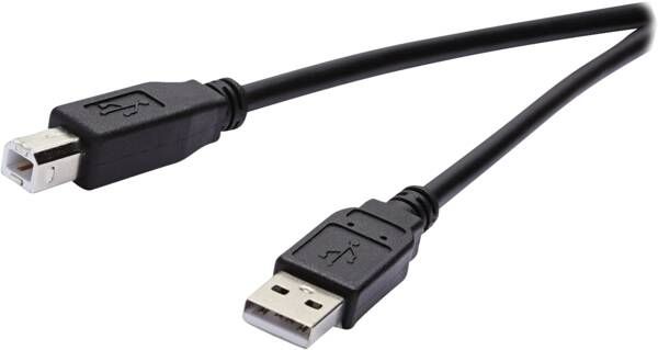 Vivanco VVIT31USBAB18MMK cable USB USB 2.0 1,8 m USB A USB B Negro