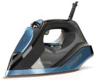 Black & Decker BXIR2801E Planxa en sec i de vapor Sola Ceràmica 2800 W Negre, Blau