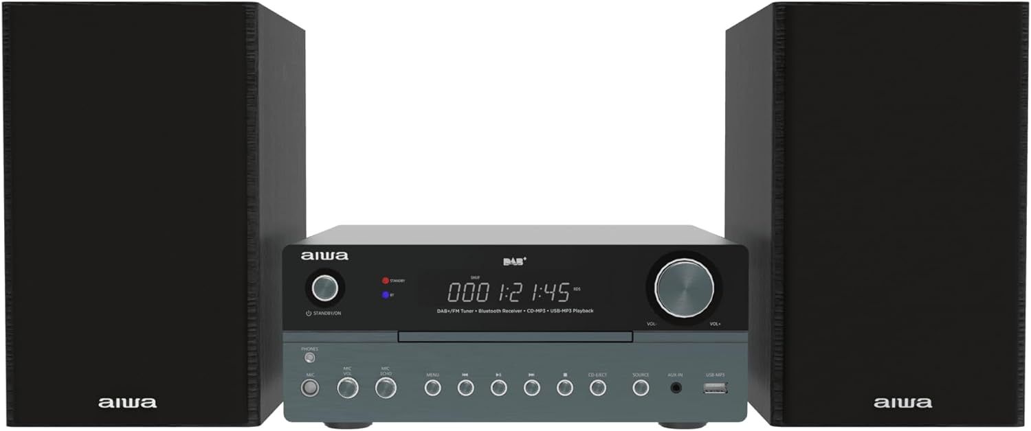 Microcadena Aiwa MSBTU-700DAB Bluetooth 50W RMS Negra.