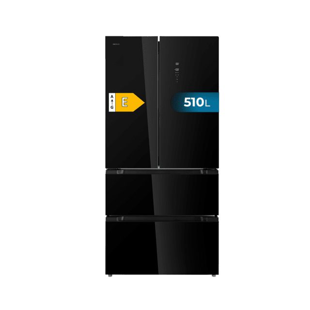 Cecotec Bolero CoolMarket FD 510 Glass E frigorífic combi Dempeus 510 L Negre