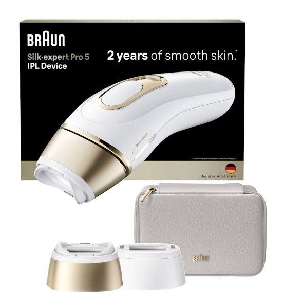 Braun Silk-expert Pro PL5210 IPL Llum polsada intensa (IPL) Or, Blanc