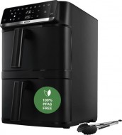 Bosch Serie 6 MAFD661B7 freidora Doble 12 L Independiente 2800 W Freidora de aire caliente Negro