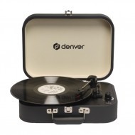 Denver VPL-130DGR tocadisco Tocadiscos de tracción directa Negro Semiautomático
