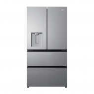 Haier HFR59F18CWMM nevera puerta lado a lado Independiente 700 L Acero inoxidable, Platino