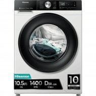 Lavasecadora Hisense 20013535-WD3S1043BW3, Blanco, lavado 10.5 kg, secado 6 kg, D