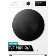 Lavadora Secadora Hisense 11 kg/7 kg, 1400 rpm Blanco A/D WD1I1142BWL2