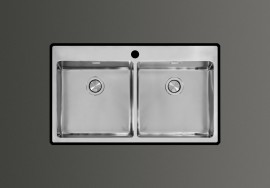 Fregadero Frecan SR15D 40.40, Acero Inox., O.E + FILO, 860*500