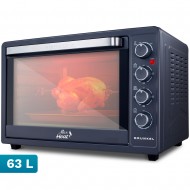 Grunkel HR-63MAX horno 63 L 2200 W Negro, Acero